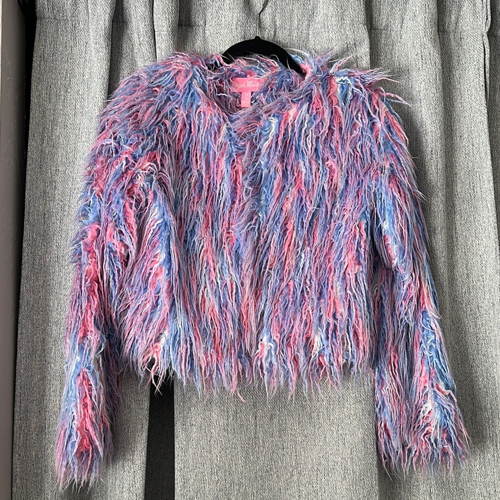 Sugar Thrillz Cotton Candy Furry Jacket